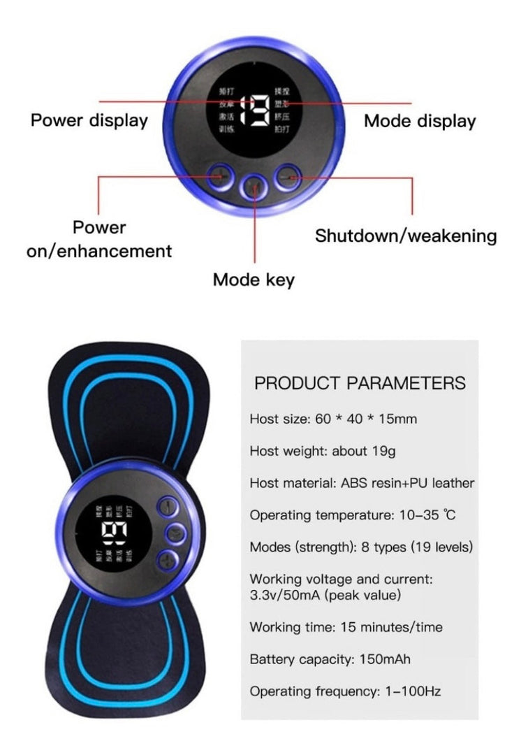 Masajeador Muscular Eléctrico - 8 Modos